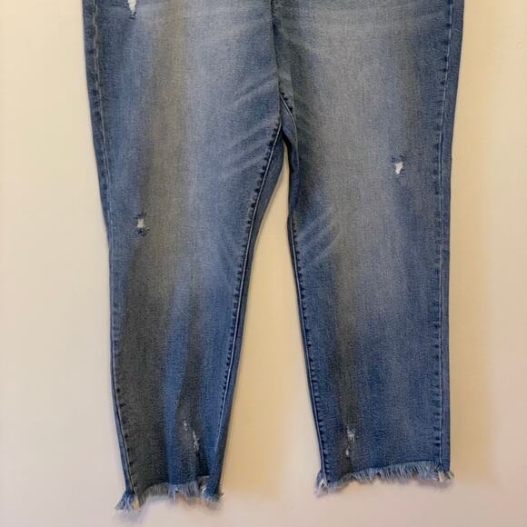 Liverpool Los Angeles US 14/32 light wash The Crop Straight raw hemline ripped - Picture 3 of 8